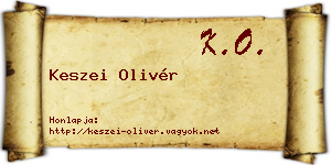 Keszei Olivér névjegykártya
